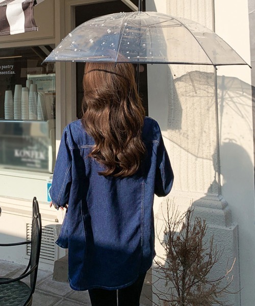 Miniministore（ミニミニストア）の「デニムシャツレディース デニムジャケット（デニムジャケット・レディース・インディゴブルー/サックスブルー・FREE）」の5枚目の写真