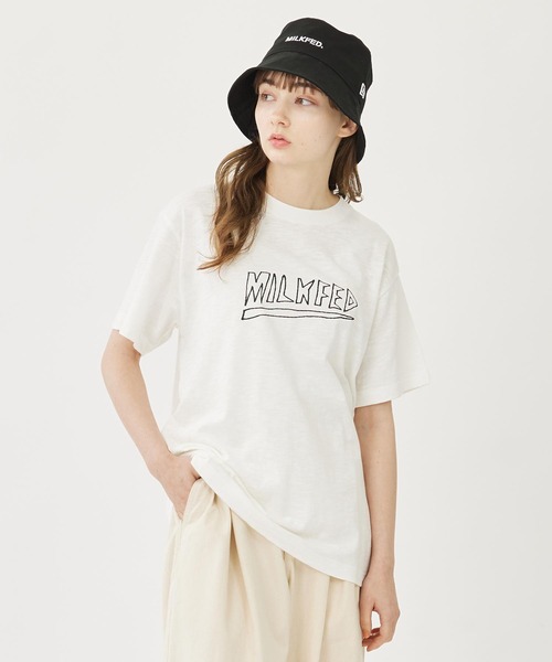MILKFED.（ミルクフェド）の「HEAVY METAL SLAB S/S TEE（Tシャツ/カットソー・レディース・ブラック/ホワイト/レッド・M/L）」の4枚目の写真