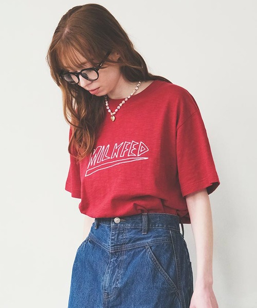 MILKFED.（ミルクフェド）の「HEAVY METAL SLAB S/S TEE（Tシャツ/カットソー・レディース・ブラック/ホワイト/レッド・M/L）」の19枚目の写真