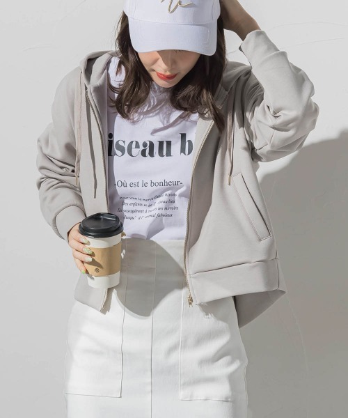 VICKY(ビッキー)の「【春アウター】ダンボールZIPパーカー《セットアップ対応/手洗い可能》(パーカー・レディース・ブラック/グレー/カーキ・M)」の12枚目の写真