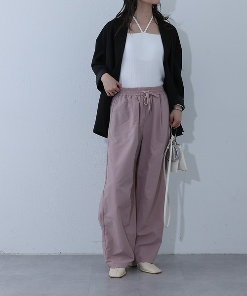 COLONY 2139(コロニートゥーワンスリーナイン)の「ナイロンカーブパンツ(その他パンツ・レディース・ピンク/オフホワイト/ブラック・SMALL/MEDIUM)」の7枚目の写真