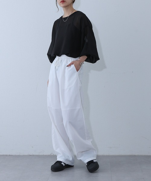 COLONY 2139(コロニートゥーワンスリーナイン)の「ナイロンカーブパンツ(その他パンツ・レディース・ピンク/オフホワイト/ブラック・SMALL/MEDIUM)」の18枚目の写真