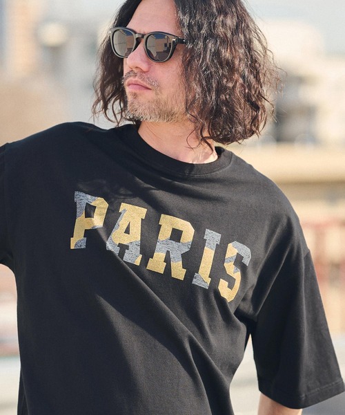 mt8926- ビッグシルエットプリントTシャツ（PARIS）（Tシャツ/カットソー）｜CAMBIO（カンビオ）