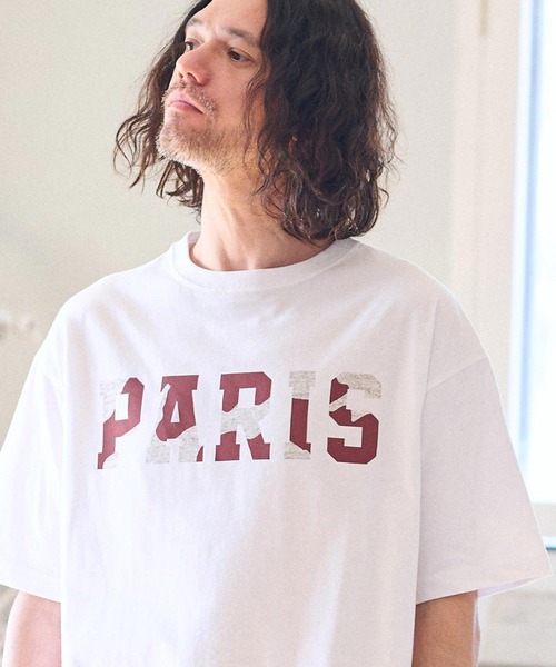 CAMBIO(カンビオ)の「mt8926- ビッグシルエットプリントTシャツ(PARIS)(Tシャツ/カットソー・メンズ・ブラック/ホワイト/ネイビー・S/M/L/XL)」の11枚目の写真