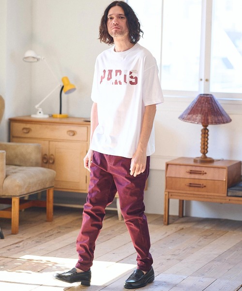 CAMBIO(カンビオ)の「mt8926- ビッグシルエットプリントTシャツ(PARIS)(Tシャツ/カットソー・メンズ・ブラック/ホワイト/ネイビー・S/M/L/XL)」の12枚目の写真