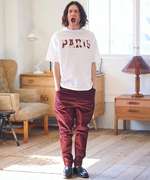 CAMBIO(カンビオ)の「mt8926- ビッグシルエットプリントTシャツ(PARIS)(Tシャツ/カットソー・メンズ・ブラック/ホワイト/ネイビー・S/M/L/XL)」の13枚目の写真