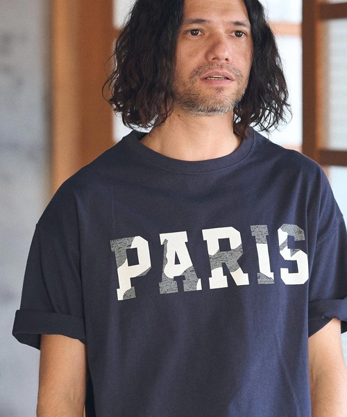 CAMBIO(カンビオ)の「mt8926- ビッグシルエットプリントTシャツ(PARIS)(Tシャツ/カットソー・メンズ・ブラック/ホワイト/ネイビー・S/M/L/XL)」の14枚目の写真