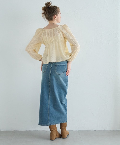 coca（coca）（コカ）の「フラワー刺繍コットンブラウス（シャツ/ブラウス・レディース・イエロー/ホワイト・L/M）」の7枚目の写真