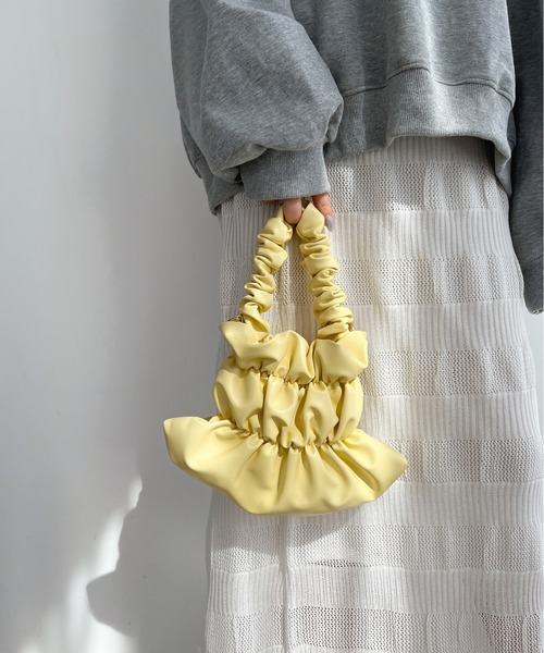 Olu.（オルドット）の「ミニギャザーバッグ（ハンドバッグ・レディース・ホワイト/パープル/シルバー/イエロー・FREE）」の10枚目の写真