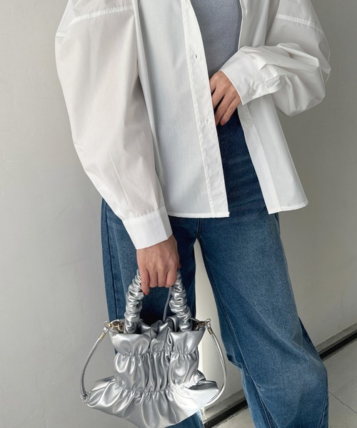 Olu.（オルドット）の「ミニギャザーバッグ（ハンドバッグ・レディース・ホワイト/パープル/シルバー/イエロー・FREE）」の16枚目の写真