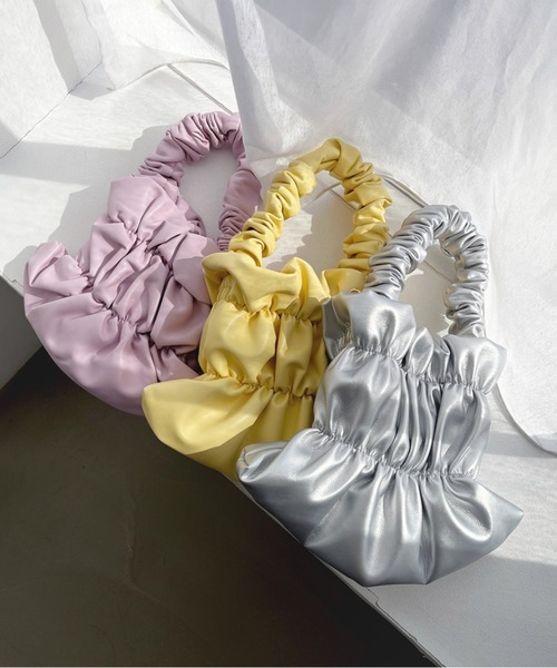 Olu.（オルドット）の「ミニギャザーバッグ（ハンドバッグ・レディース・ホワイト/パープル/シルバー/イエロー・FREE）」の5枚目の写真