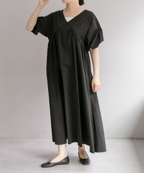 【絶品】 ear PAPILLONNER（イアパピヨネ）の「《手洗い可》パイピングV ワンピース