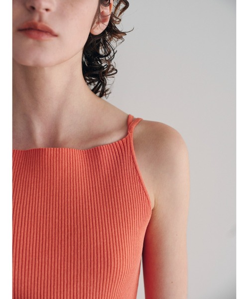 emmi(エミ)の「eco バックシャンニットキャミトップス(キャミソール・レディース・ブラック/イエロー/オレンジ・FREE)」の3枚目の写真