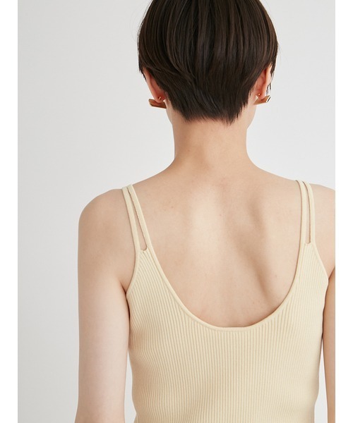 emmi(エミ)の「eco バックシャンニットキャミトップス(キャミソール・レディース・ブラック/イエロー/オレンジ・FREE)」の14枚目の写真