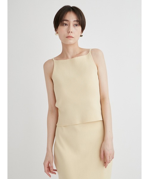 emmi(エミ)の「eco バックシャンニットキャミトップス(キャミソール・レディース・ブラック/イエロー/オレンジ・FREE)」の9枚目の写真