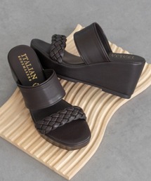 ITALIAN SHOEMAKERS（イタリアンシューメーカー）の「【ITALIAN SHOEMAKERS】厚底ダブルベルトイントレチャートサンダル(942324)（サンダル）」