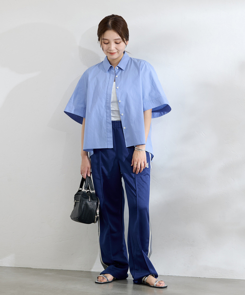 JOURNAL STANDARD(ジャーナルスタンダード)の「コットンベルスリーブシャツ(シャツ/ブラウス・レディース・ブラック系その他/サックスブルー/ベージュ・FREE)」の20枚目の写真