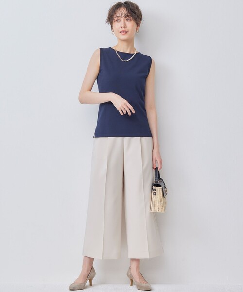 【セール】【WEB限定カラーあり】ニットタンクトップ（タンクトップ）｜組曲（クミキョク）