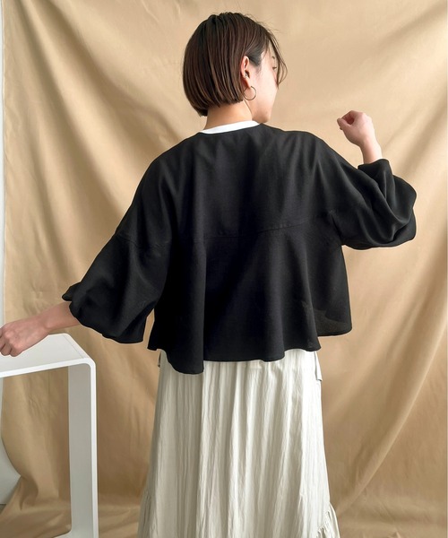 LHELBIE(レルビエ)の「テープデザインボレロ(カーディガン/ボレロ・レディース・ブラック/グレイッシュベージュ/イエロー系その他・M)」の20枚目の写真