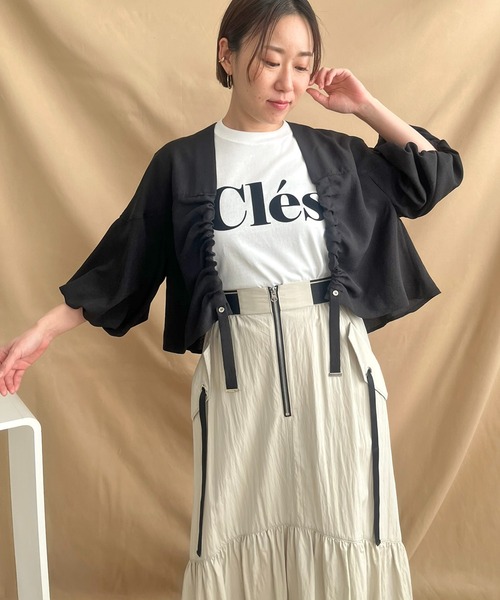 LHELBIE(レルビエ)の「テープデザインボレロ(カーディガン/ボレロ・レディース・ブラック/グレイッシュベージュ/イエロー系その他・M)」の21枚目の写真