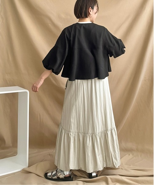 LHELBIE(レルビエ)の「テープデザインボレロ(カーディガン/ボレロ・レディース・ブラック/グレイッシュベージュ/イエロー系その他・M)」の17枚目の写真