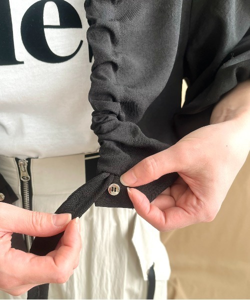 LHELBIE(レルビエ)の「テープデザインボレロ(カーディガン/ボレロ・レディース・ブラック/グレイッシュベージュ/イエロー系その他・M)」の15枚目の写真