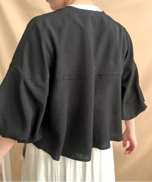 LHELBIE(レルビエ)の「テープデザインボレロ(カーディガン/ボレロ・レディース・ブラック/グレイッシュベージュ/イエロー系その他・M)」の14枚目の写真