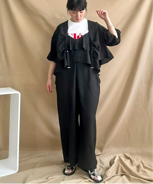 LHELBIE(レルビエ)の「テープデザインボレロ(カーディガン/ボレロ・レディース・ブラック/グレイッシュベージュ/イエロー系その他・M)」の11枚目の写真