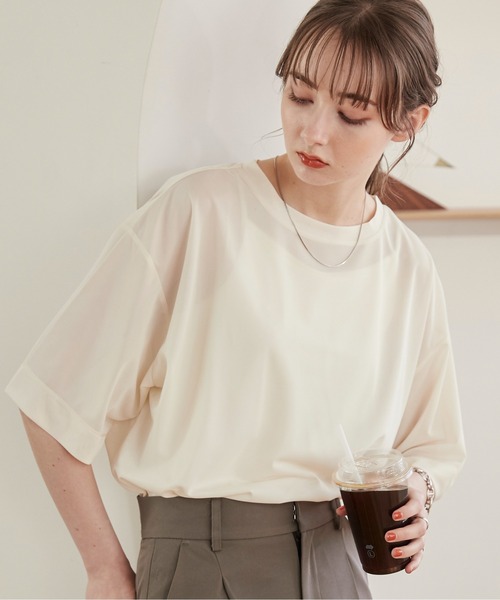 シアー Tシャツ（Tシャツ/カットソー）｜ANGIE（アンジー）の