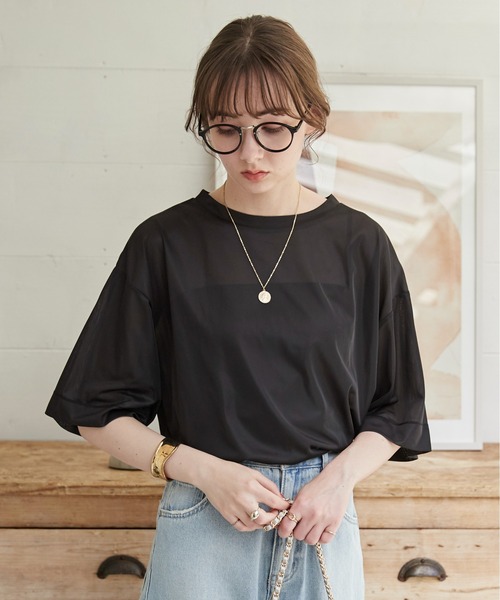 シアー Tシャツ（Tシャツ/カットソー）｜ANGIE（アンジー）の