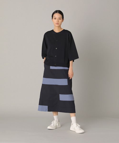 ZUCCa（ズッカ）の「ハイストレッチコットン / ニットカーディガン / (O)（カーディガン/ボレロ・レディース・ネイビー/ホワイト/ブルー・M size）」の9枚目の写真