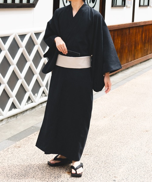 epnok（エプノック）の「浴衣2点セット【浴衣＋帯】（浴衣・メンズ・ライトグレー/ブルー/ブラック/ブラウン・SMALL/MEDIUM/LARGE）」の9枚目の写真