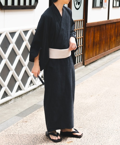 epnok（エプノック）の「浴衣2点セット【浴衣＋帯】（浴衣・メンズ・ライトグレー/ブルー/ブラック/ブラウン・SMALL/MEDIUM/LARGE）」の12枚目の写真