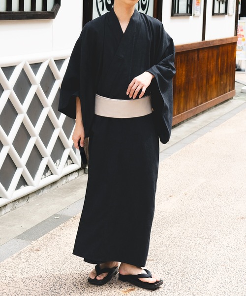 epnok（エプノック）の「浴衣2点セット【浴衣＋帯】（浴衣・メンズ・ライトグレー/ブルー/ブラック/ブラウン・SMALL/MEDIUM/LARGE）」の7枚目の写真