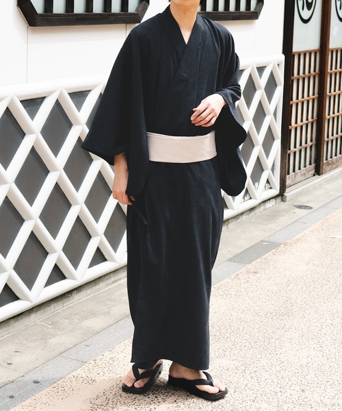 epnok（エプノック）の「浴衣2点セット【浴衣＋帯】（浴衣・メンズ・ライトグレー/ブルー/ブラック/ブラウン・SMALL/MEDIUM/LARGE）」の8枚目の写真