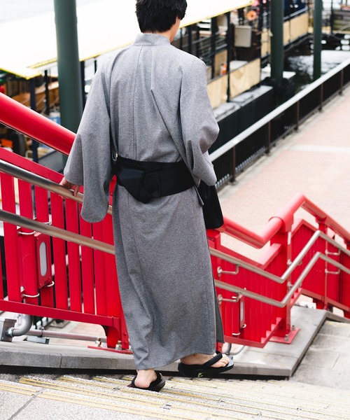 epnok（エプノック）の「浴衣2点セット【浴衣＋帯】（浴衣・メンズ・ライトグレー/ブルー/ブラック/ブラウン・SMALL/MEDIUM/LARGE）」の21枚目の写真