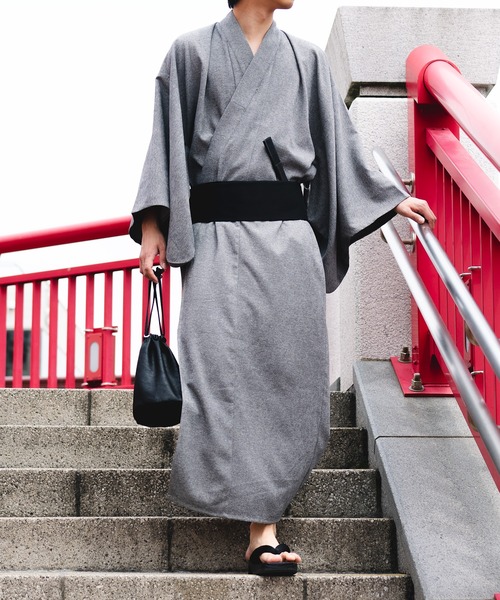 epnok（エプノック）の「浴衣2点セット【浴衣＋帯】（浴衣・メンズ・ライトグレー/ブルー/ブラック/ブラウン・SMALL/MEDIUM/LARGE）」の18枚目の写真