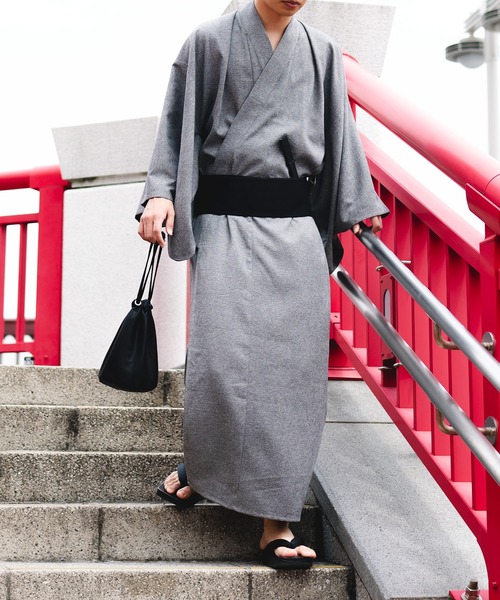 epnok（エプノック）の「浴衣2点セット【浴衣＋帯】（浴衣・メンズ・ライトグレー/ブルー/ブラック/ブラウン・SMALL/MEDIUM/LARGE）」の19枚目の写真