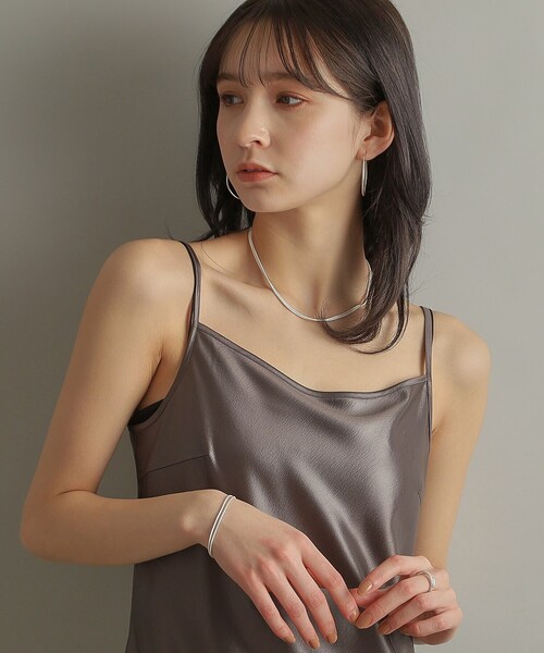 COCOSHNIK（ココシュニック）の「シルバー スネークチェーン ダブルブレスレット（ブレスレット・レディース・シルバー・14）」の8枚目の写真