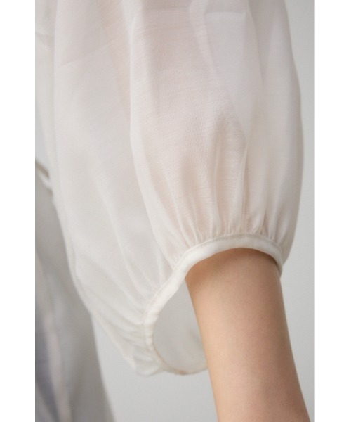 AZUL by moussy(アズールバイマウジー)の「2WAYシアーシャツペプラムブラウス(シャツ/ブラウス・レディース・アイボリー/ブラック・FREE)」の11枚目の写真