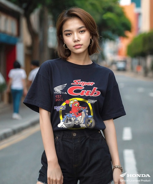 WESTSEA(ウエストシー)の「Honda × MONSTER WORLD 半袖 クルーTシャツ(Tシャツ/カットソー・メンズ・ブラック系その他/ネイビー系/ブラック/ネイビー/ホワイト/ホワイト系その他・M/L)」の6枚目の写真