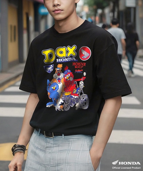 セール】Honda × MONSTER WORLD 半袖 クルーTシャツ（Tシャツ