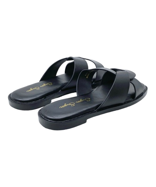 Sugar Sugar（シュガーシュガー）の「【SUGAR SUGAR シュガーシュガー】スクエアツイストフラットサンダル（9001）（サンダル・レディース・ブラック/アイボリー/キャメル・LL/S/M/L）」の7枚目の写真