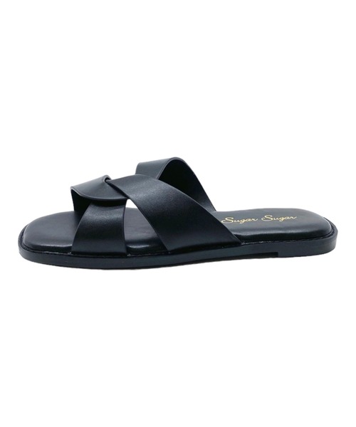 Sugar Sugar（シュガーシュガー）の「【SUGAR SUGAR シュガーシュガー】スクエアツイストフラットサンダル（9001）（サンダル・レディース・ブラック/アイボリー/キャメル・LL/S/M/L）」の9枚目の写真
