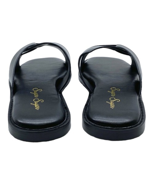 Sugar Sugar（シュガーシュガー）の「【SUGAR SUGAR シュガーシュガー】スクエアツイストフラットサンダル（9001）（サンダル・レディース・ブラック/アイボリー/キャメル・LL/S/M/L）」の11枚目の写真