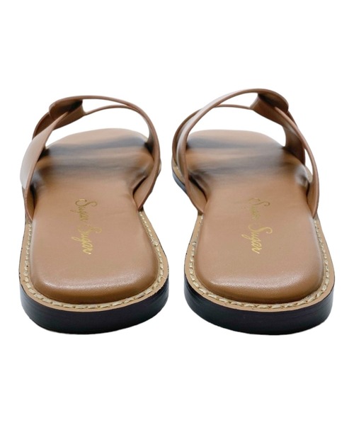 Sugar Sugar（シュガーシュガー）の「【SUGAR SUGAR シュガーシュガー】スクエアツイストフラットサンダル（9001）（サンダル・レディース・ブラック/アイボリー/キャメル・LL/S/M/L）」の16枚目の写真