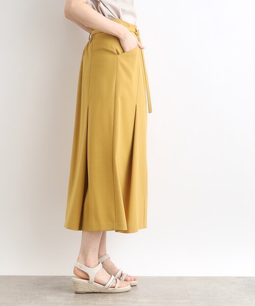 grove（グローブ）の「◆麻調タックAラインスカート（スカート・レディース・ブラウン系/ブラック/こしょう色系・02/01/05/04/03）」の8枚目の写真