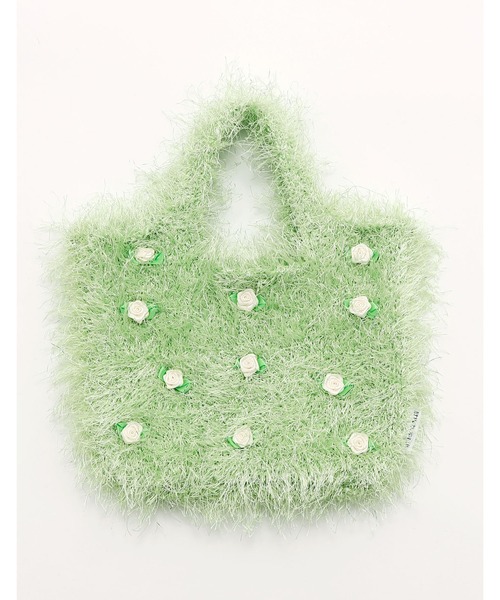 Little sunny bite（リトルサニーバイト）の「/Little Sunny Bite/knitting bag（ハンドバッグ・レディース・グリーン/ピンク/ブルー・FREE）」の5枚目の写真