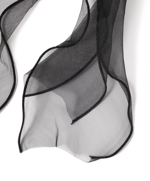 LAKOLE（ラコレ）の「シフォンリボンヘアゴム2 / 118798（ヘアゴム・レディース・ブラック/オフホワイト・FREE）」の5枚目の写真