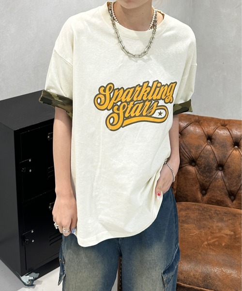 sedacle(セダクル)の「2way迷彩TEE(Tシャツ/カットソー・メンズ・カーキ/アイボリー・SMALL/MEDIUM/LARGE)」の3枚目の写真